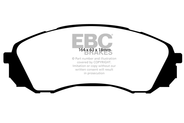 Kit de plaquettes de frein, frein à disque EBC Brakes DP21953