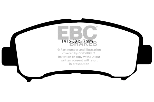 Kit de plaquettes de frein, frein à disque EBC Brakes DP21954