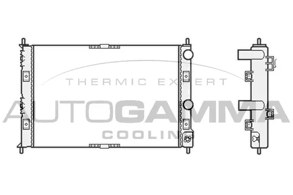 Radiateur, refroidissement du moteur AUTOGAMMA 102863