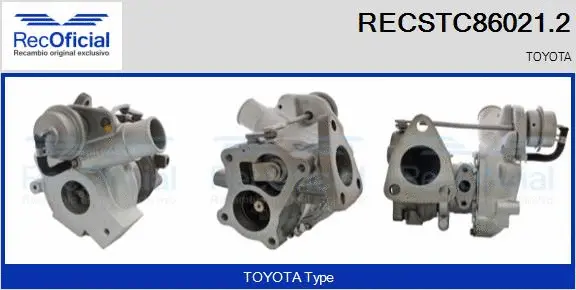 Turbocompresseur, suralimentation RECOFICIAL RECSTC86021.2