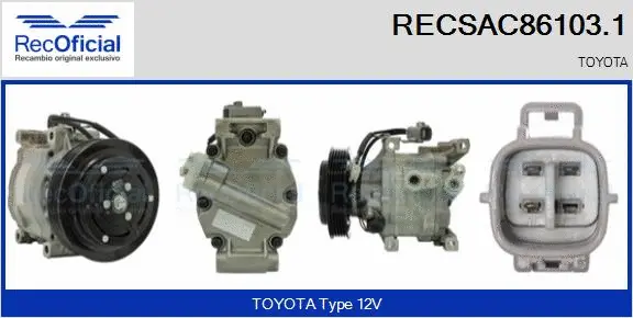 Compresseur, climatisation RECOFICIAL RECSAC86103.1