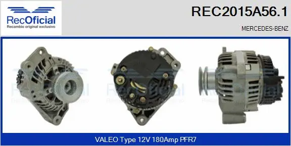 Alternateur RECOFICIAL REC2015A56.1