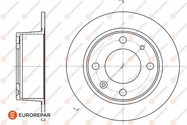 Disque de frein EUROREPAR 1618861080