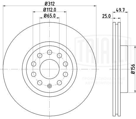 Disque de frein TRIALLI DF 180121