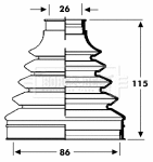 Jeu de joints-soufflets, arbre de commande BORG & BECK BCB2799
