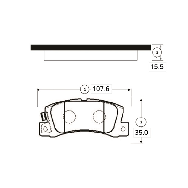 Kit de plaquettes de frein, frein à disque CTR GK1094