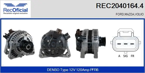 Alternateur RECOFICIAL REC2040164.4