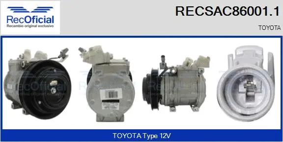 Compresseur, climatisation RECOFICIAL RECSAC86001.1