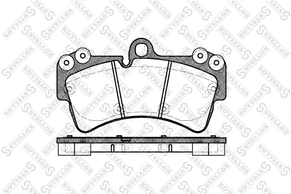 Kit de plaquettes de frein, frein à disque STELLOX 1006 000B-SX