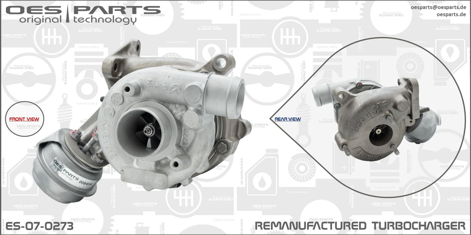 Turbocompresseur, suralimentation OES PARTS ES-07-0273