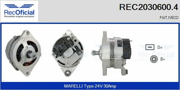 Alternateur RECOFICIAL REC2030600.4