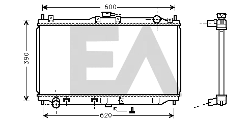 Radiateur, refroidissement du moteur EACLIMA 31R52055