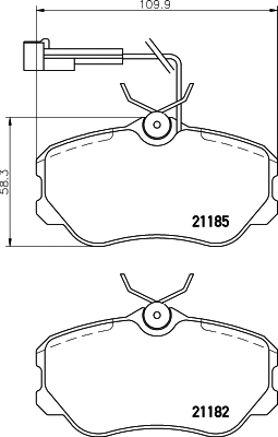 Kit de plaquettes de frein, frein à disque PAGID T5038