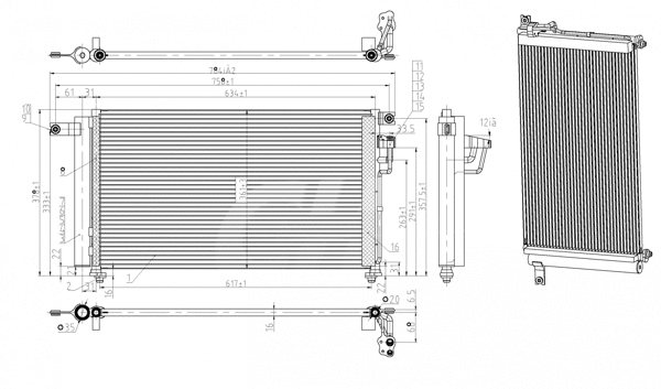Condenseur, climatisation HART 606 931