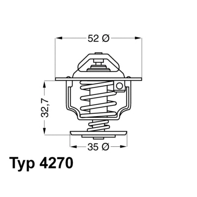 Thermostat, liquide de refroidissement BorgWarner (Wahler) 4270.88D