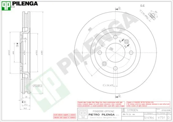Disque de frein PILENGA V751
