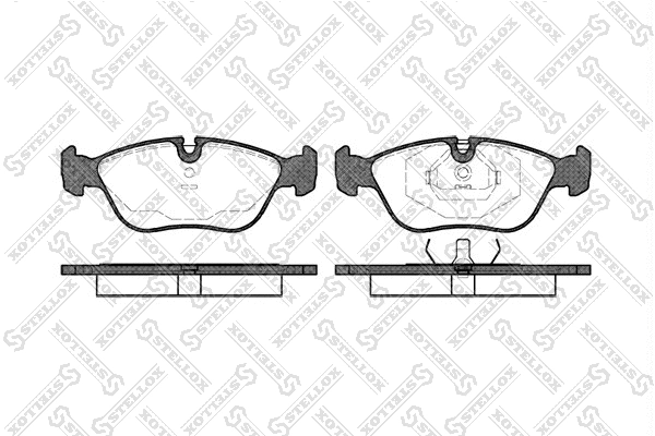 Kit de plaquettes de frein, frein à disque STELLOX 457 000B-SX