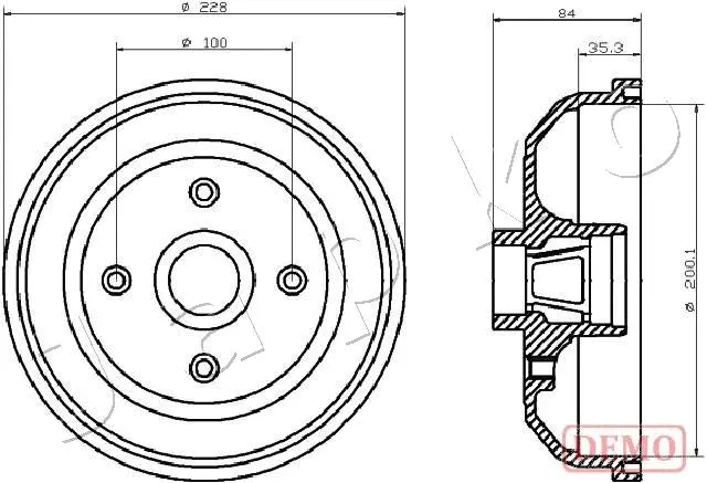 Tambour de frein JAPKO 560406C