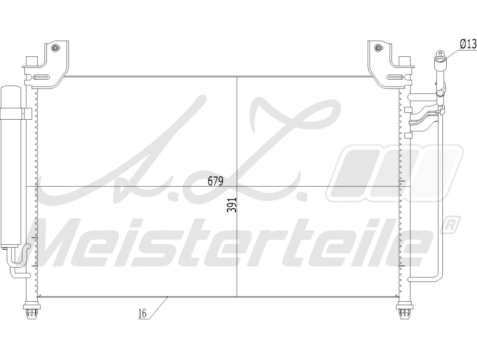 Condenseur, climatisation A.Z. Meisterteile AZMT-45-030-1224