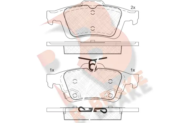 Kit de plaquettes de frein, frein à disque R BRAKE RB2106