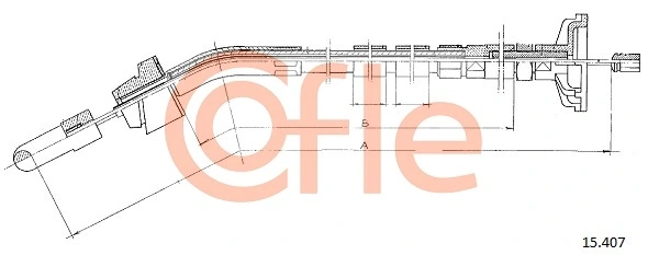 Tirette à câble, commande d'embrayage COFLE 15.407
