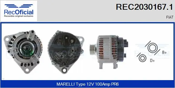 Alternateur RECOFICIAL REC2030167.1