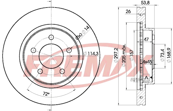 Disque de frein FREMAX BD-5386