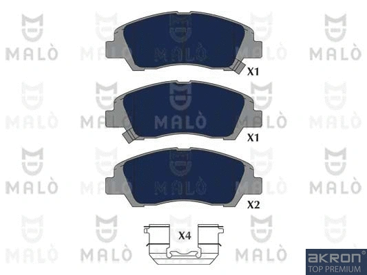 Kit de plaquettes de frein, frein à disque AKRON-MALÒ 1051309
