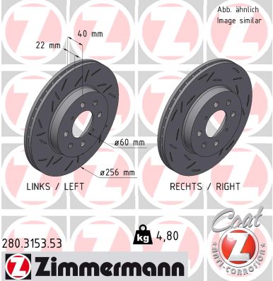 Disque de frein ZIMMERMANN 280.3153.53