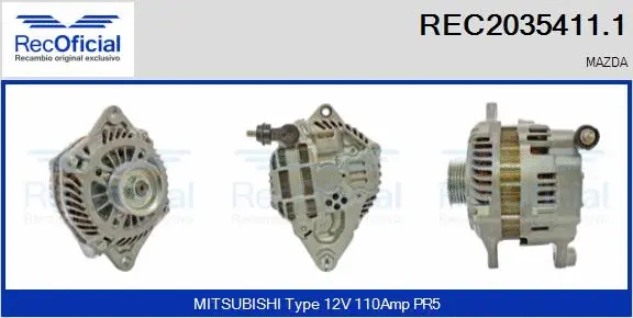 Alternateur RECOFICIAL REC2035411.1