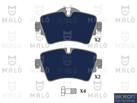 Kit de plaquettes de frein, frein à disque AKRON-MALÒ 1051306