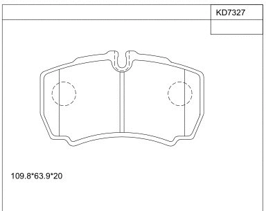 Kit de plaquettes de frein, frein à disque ASIMCO KD7327