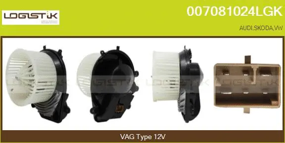 Pulseur d'air habitacle LGK 007081024LGK