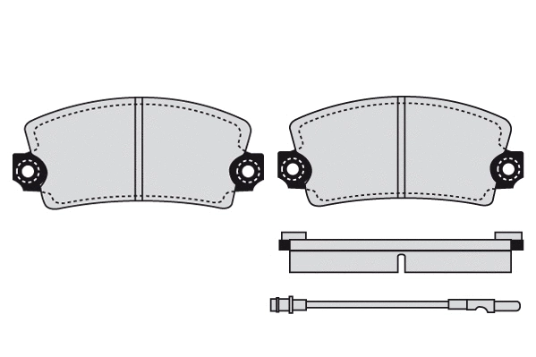 Kit de plaquettes de frein, frein à disque Technika 01097