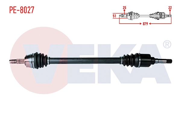 Arbre de transmission VEKA PE-8027