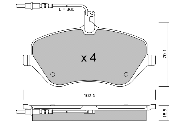 Kit de plaquettes de frein, frein à disque AISIN BPPE-1011