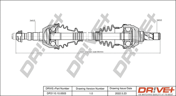 Arbre de transmission Dr!ve+ DP2110.10.0503