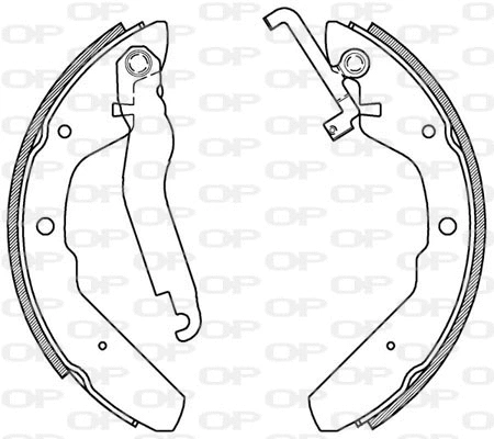 Jeu de mâchoires de frein OPEN PARTS BSA2154.00