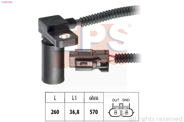 Capteur, vitesse de rotation du moteur EPS 1.953.232