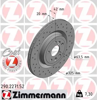 Disque de frein ZIMMERMANN 290.2271.52