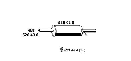 Silencieux arrière ERNST 536028