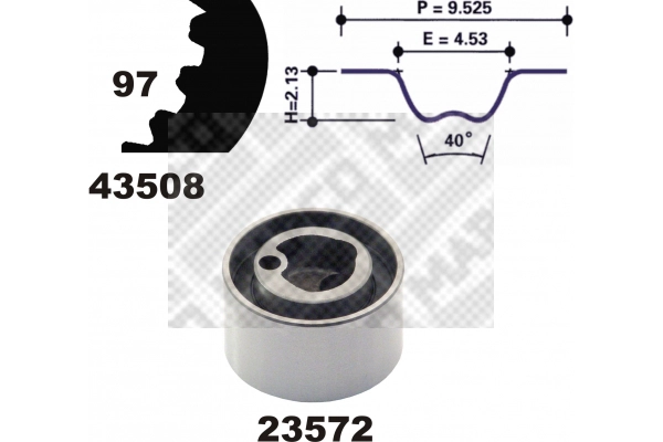 Kit de courroie crantée MAPCO 23508