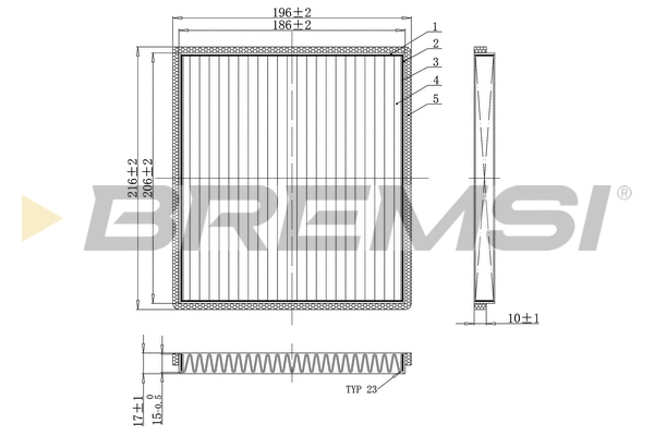 Filtre, air de l'habitacle BREMSI FC0089A
