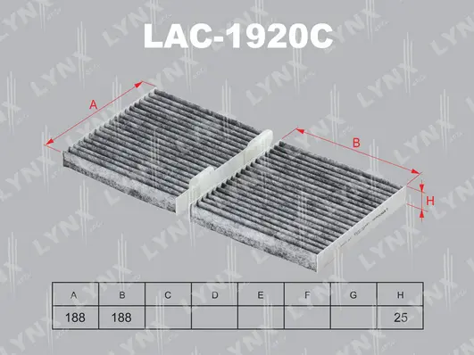 Filtre, air de l'habitacle LYNXAUTO LAC-1920C