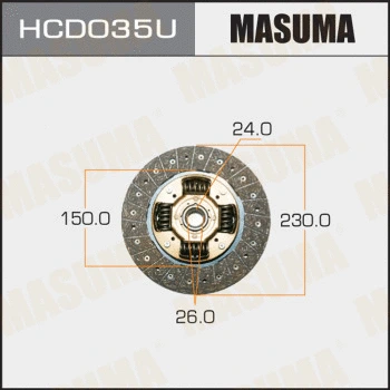 Disque d'embrayage MASUMA HCD035U