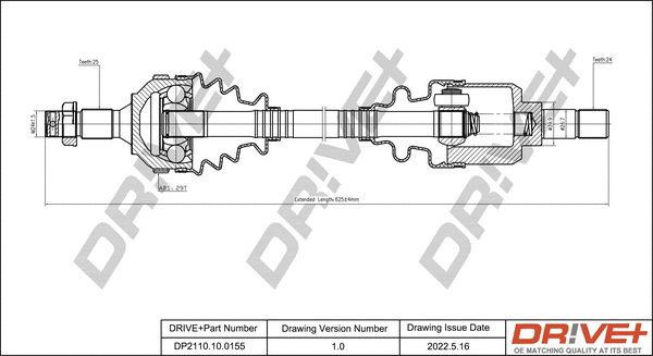 Arbre de transmission Dr!ve+ DP2110.10.0155