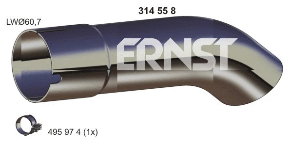 Tuyau d'échappement ERNST 332491