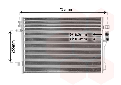 Condenseur, climatisation VAN WEZEL 07005100