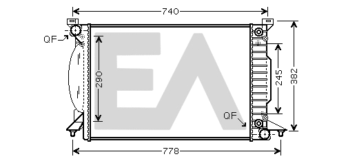 Radiateur, refroidissement du moteur EACLIMA 31R02042