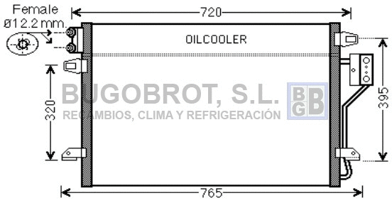 Condenseur, climatisation BUGOBROT 62-CR5106